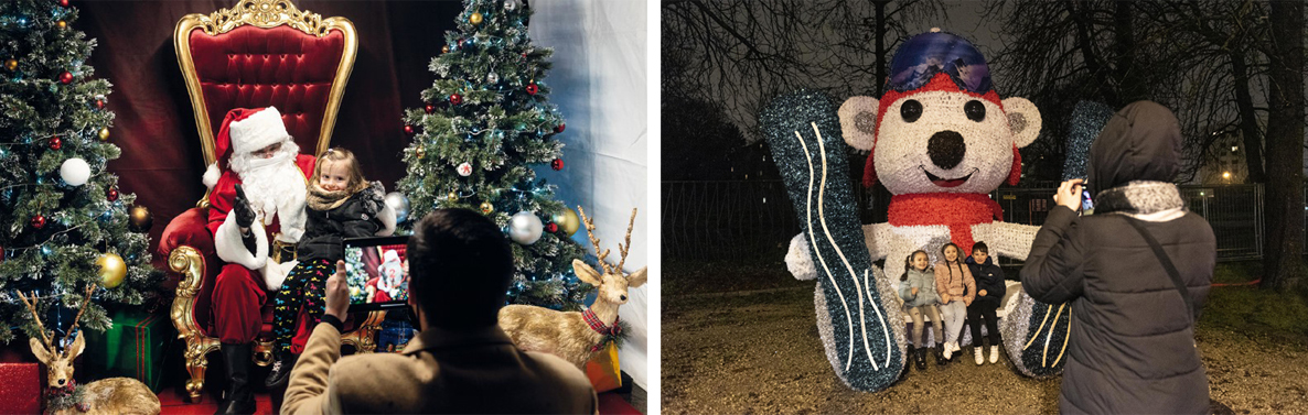 Lancement des festivités de Noël avec l'ours Teddy et le père Noël !